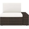 Modulinė dvivietė sofa, rudos spalvos, poliratanas
