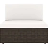 Modulinė dvivietė sofa, rudos spalvos, poliratanas