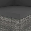 Modulinė kampinė sofa, pilkos spalvos, poliratanas