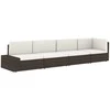 Modulinė kampinė sofa, pilkos spalvos, poliratanas