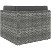 Modulinė kampinė sofa, pilkos spalvos, poliratanas