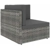 Modulinė kampinė sofa, pilkos spalvos, poliratanas