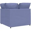 Modulinė kampinė sofa su pagalvėlėmis, džinsinės mėlynos spalvos, 100 cm