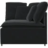 Modulinė kampinė sofa su pagalvėlėmis, juoda, 100 cm