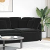 Modulinė kampinė sofa su pagalvėlėmis, juoda, 100 cm