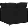 Modulinė kampinė sofa su pagalvėlėmis, juoda, 100 cm
