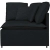 Modulinė kampinė sofa su pagalvėlėmis, juoda, 100 cm