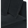 Modulinė kampinė sofa su pagalvėlėmis, juoda, 100 cm
