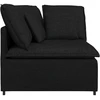 Modulinė kampinė sofa su pagalvėlėmis, juoda, 100 cm