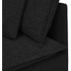Modulinė kampinė sofa su pagalvėlėmis, juoda, 100 cm