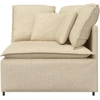 Modulinė kampinė sofa su pagalvėlėmis, kreminės spalvos, 100 cm