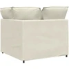 Modulinė kampinė sofa su pagalvėlėmis, kreminės spalvos, 100 cm