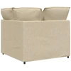 Modulinė kampinė sofa su pagalvėlėmis, kreminės spalvos, 100 cm