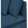 Modulinė kampinė sofa su pagalvėlėmis, mėlyna, 100 cm