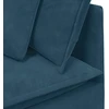 Modulinė kampinė sofa su pagalvėlėmis, mėlyna, 100 cm