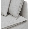 Modulinė kampinė sofa su pagalvėlėmis, pilka, 100 cm