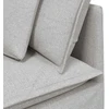Modulinė kampinė sofa su pagalvėlėmis, pilka, 100 cm