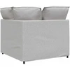 Modulinė kampinė sofa su pagalvėlėmis, pilka, 100 cm