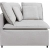 Modulinė kampinė sofa su pagalvėlėmis, pilka, 100 cm