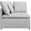 Modulinė kampinė sofa su pagalvėlėmis, pilka, 100 cm