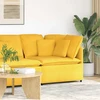 Modulinė kampinė sofa su pagalvėlėmis, šviesiai geltona, 100 cm