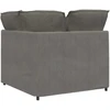 Modulinė kampinė sofa su pagalvėlėmis, šviesiai pilka, 100 cm