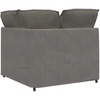 Modulinė kampinė sofa su pagalvėlėmis, šviesiai pilka, 100 cm