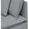 Modulinė kampinė sofa su pagalvėlėmis, šviesiai pilka, 100 cm