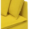 Modulinė kampinė sofa su pagalvėlėmis, šviesiai geltona, 100 cm
