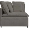 Modulinė kampinė sofa su pagalvėlėmis, šviesiai pilka, 100 cm