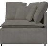 Modulinė kampinė sofa su pagalvėlėmis, šviesiai pilka, 100 cm
