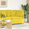 Modulinė kampinė sofa su pagalvėlėmis, šviesiai geltona, 100 cm