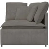 Modulinė kampinė sofa su pagalvėlėmis, šviesiai pilka, 100 cm