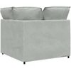 Modulinė kampinė sofa su pagalvėlėmis, šviesiai pilka, 100 cm