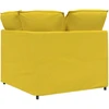 Modulinė kampinė sofa su pagalvėlėmis, šviesiai geltona, 100 cm