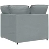 Modulinė kampinė sofa su pagalvėlėmis, šviesiai pilka, 100 cm