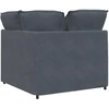 Modulinė kampinė sofa su pagalvėlėmis, tamsiai pilka, 100 cm