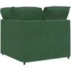 Modulinė kampinė sofa su pagalvėlėmis, tamsiai žalia, 100 cm