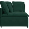 Modulinė kampinė sofa su pagalvėlėmis, tamsiai žalia, 100 cm
