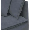 Modulinė kampinė sofa su pagalvėlėmis, tamsiai pilka, 100 cm