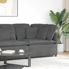 Modulinė kampinė sofa su pagalvėlėmis, tamsiai pilka, 100 cm