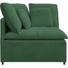 Modulinė kampinė sofa su pagalvėlėmis, tamsiai žalia, 100 cm