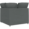 Modulinė kampinė sofa su pagalvėlėmis, tamsiai pilka, 100 cm
