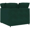 Modulinė kampinė sofa su pagalvėlėmis, tamsiai žalia, 100 cm