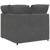 Modulinė kampinė sofa su pagalvėlėmis, tamsiai pilka, 100 cm