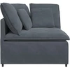 Modulinė kampinė sofa su pagalvėlėmis, tamsiai pilka, 100 cm
