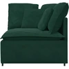 Modulinė kampinė sofa su pagalvėlėmis, tamsiai žalia, 100 cm