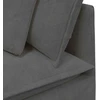 Modulinė kampinė sofa su pagalvėlėmis, tamsiai pilka, 100 cm