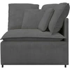 Modulinė kampinė sofa su pagalvėlėmis, tamsiai pilka, 100 cm