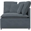 Modulinė kampinė sofa su pagalvėlėmis, tamsiai pilka, 100 cm